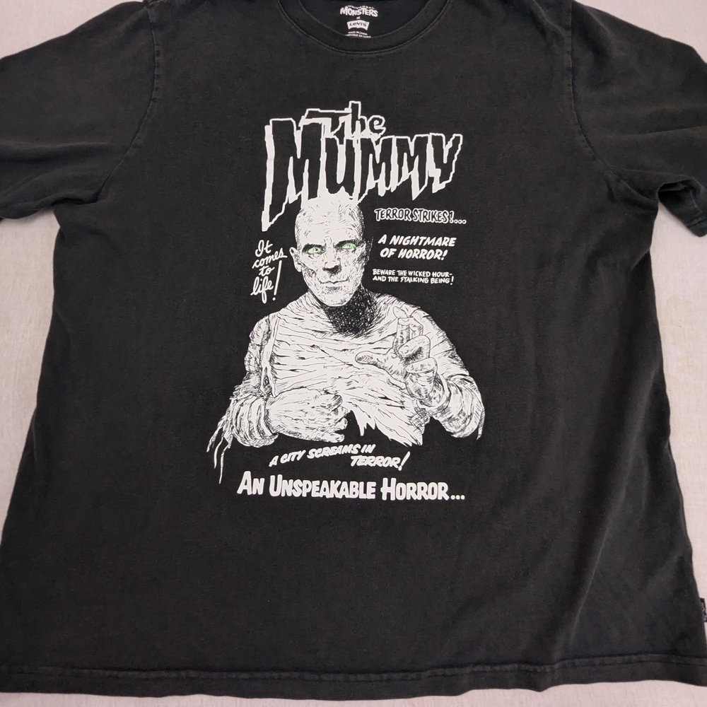 Universal Monsters x LEVI'S The MUMMY Tshirt Collab Black Large